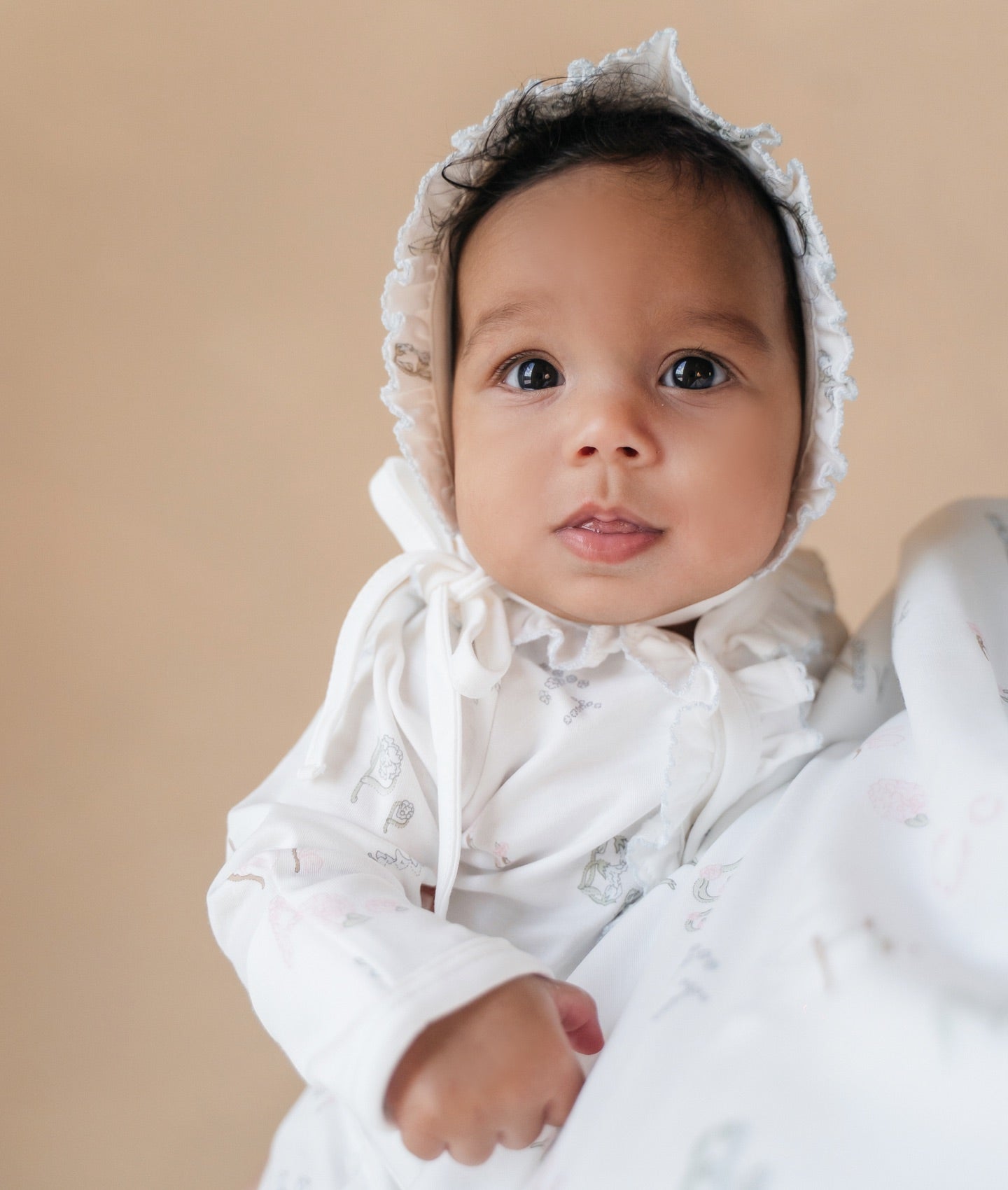 Alphabet Flowers Ruffled Hat