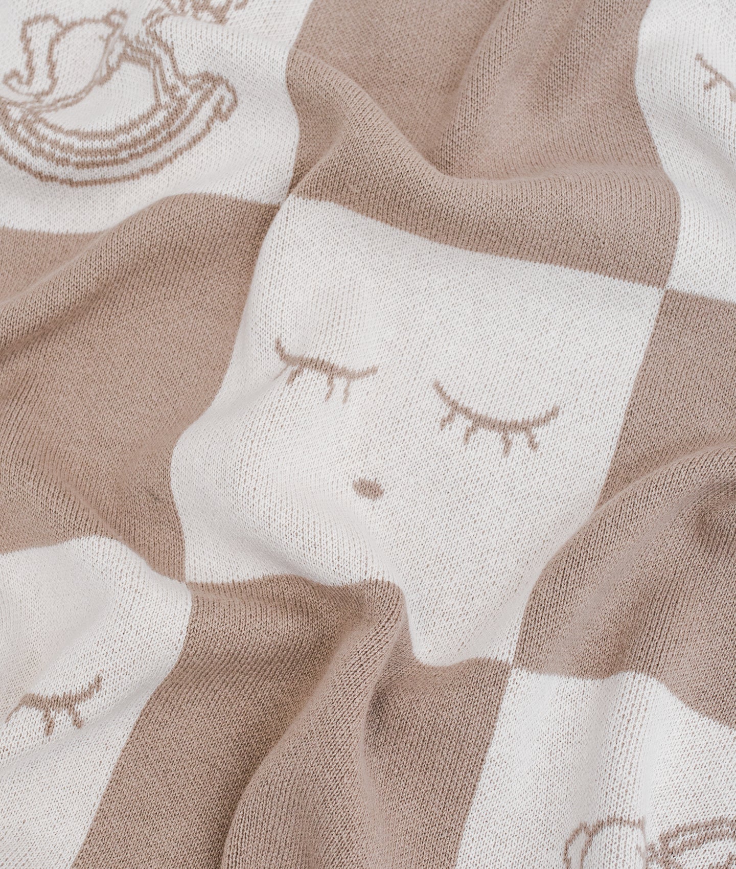 Rocking Horse Knitted Blanket