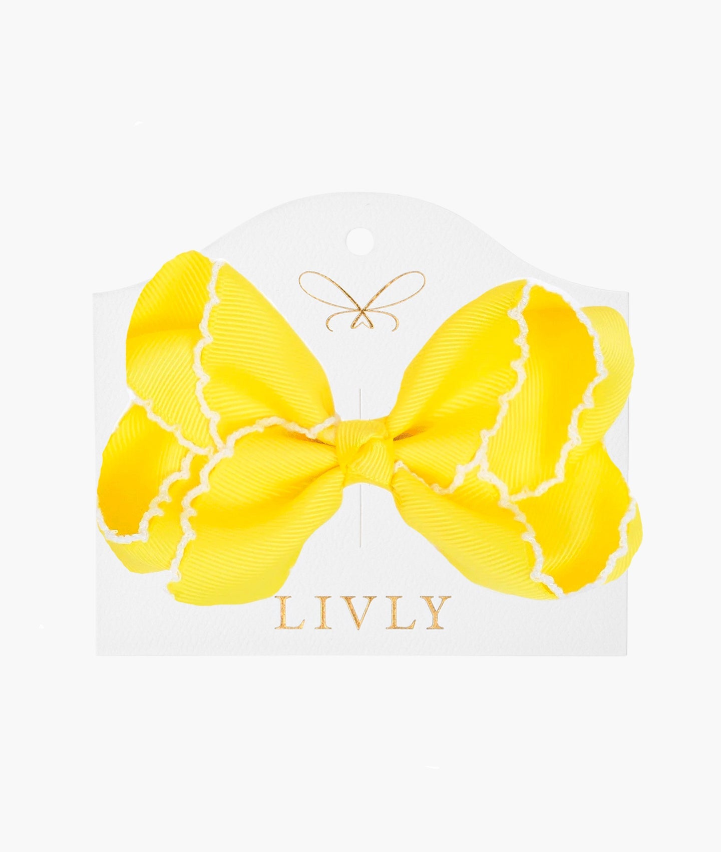 Large Picot Bow Lemon
