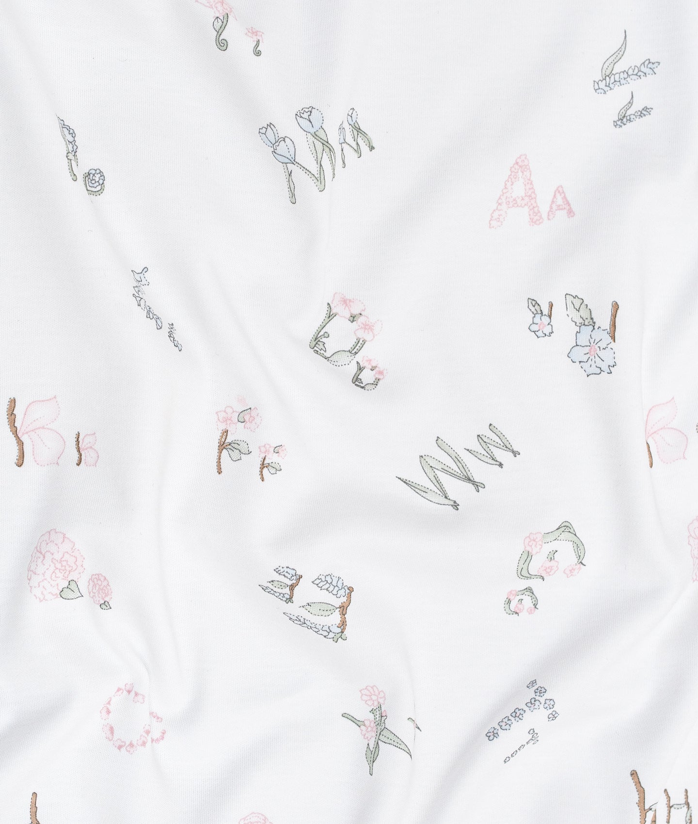 Alphabet Flowers Sara Ruffled Footie